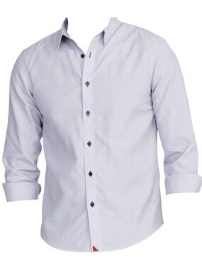 UNTUCKit Men’s Gray Button Up Shirt Button-Down Contrasting Button Holes Size XL